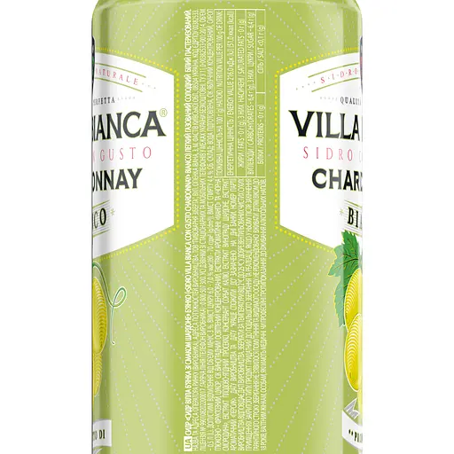 Сидр Villa Bianca con gusto Chardonnay Bianco 4.4% 0.5 л з/б - фото 3