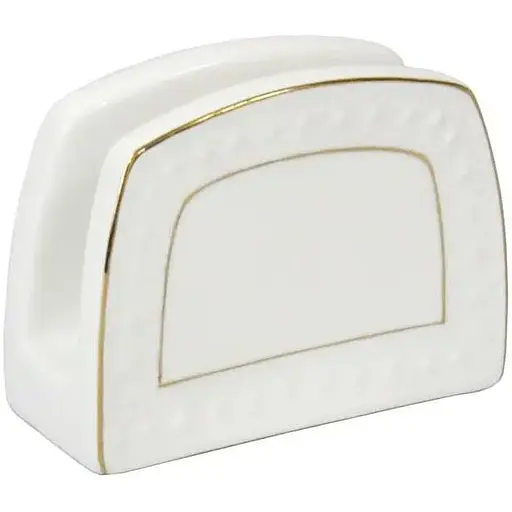 Подставка под салфетки фарфоровая белая Снежная Королева Interos 880408-А