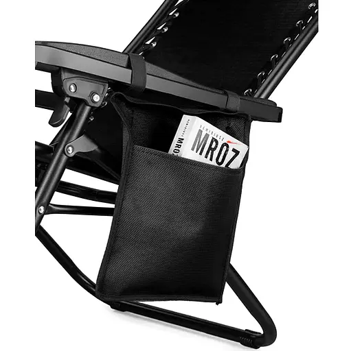 Шезлонг лежак Outtec Zero Graviti Sun розкладний з дашком чорний - фото 7