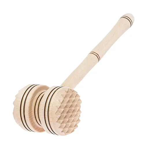 Молоток для відбивання м'яса круглий дерев'яний 30 см, Woodly 84224 - фото 5