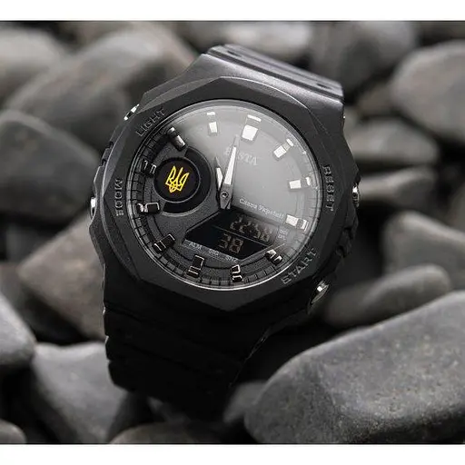 Чоловічий водостійкий тактичний годинник Besta Jocker UA (Чорний) - фото 3