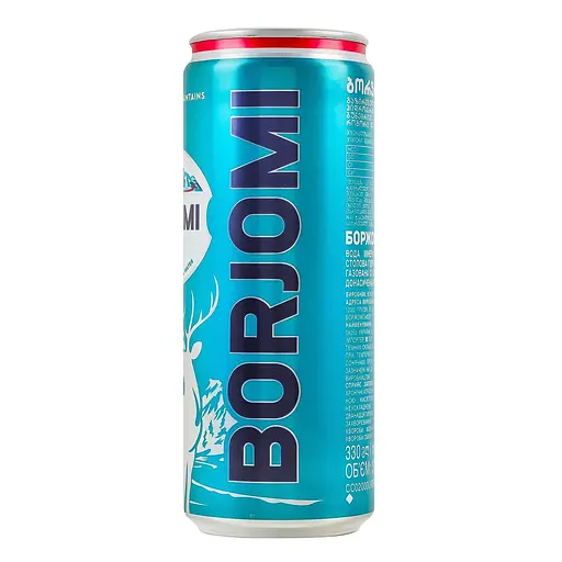 Вода минеральная Borjomi лечебно-столовая сильногазированная ж/б 0.33 л - фото 2