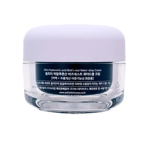 Крем для лица Ultra Hyaluronic Acid Bird's Nest Water-Drop Cream Esthetic House 50 мл - фото 3