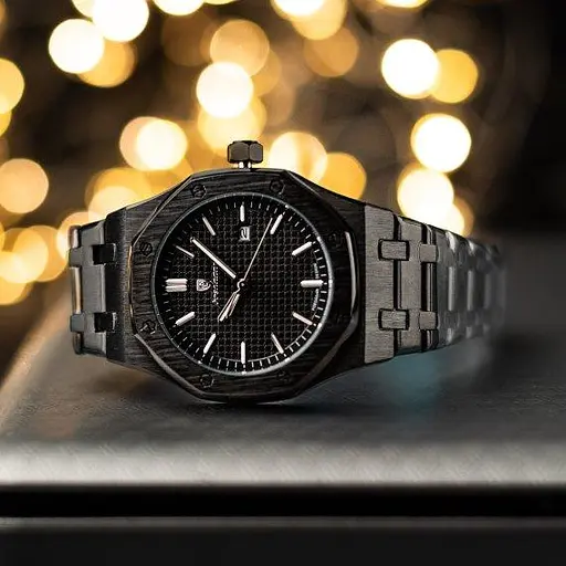 Чоловічий наручний годинник Poedagar Morion (Чорний) - фото 6