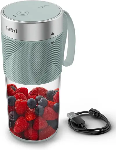 Блендер Tefal Lightmix портативний для смузі чаша-300мл USB тритан зелений - фото 8