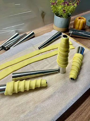 Кондитерські конуси для випічки трубочок «Каннолі» 100 мм (10 штук), Master Class Металлик 82768 - фото 7