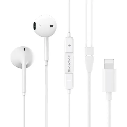 Наушники Borofone BM32 Plus Lightning белые