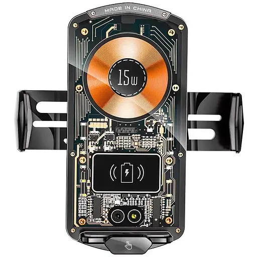 Держатель Auto open-close Transparent Wireless Charger XYJ A6 15W RGB - фото 1