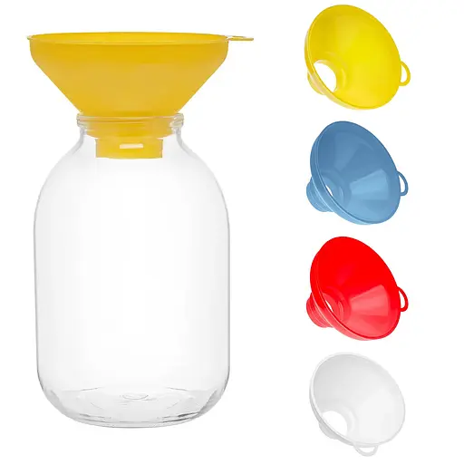 Воронка (лейка) Ø 15,5 см пластиковая с широким горлом на банку, Kitchette Желтый 84035 - фото 2