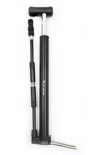 Насос велосипедный West Biking YP0711106 с манометром и подножкой черный (G0000925)