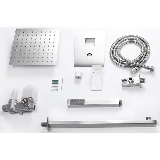 Душова система прихованого монтажу Zerix KUB-003 ZX3171, Нержавіюча сталь - фото 2