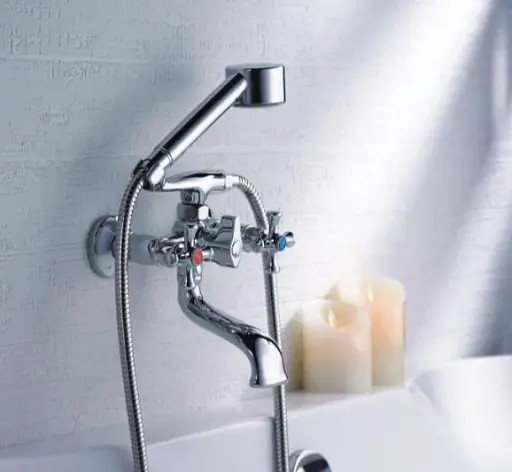 Смеситель для ванны Udis DAK3-A827 двухвентильный с душевым набором Хром 30412 - фото 5