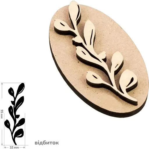 Штамп для вибійки Rosa Talent №7 Ботаніка 3.5x10см - фото 1