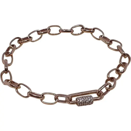 Золотий браслет Імперія золота з фіанітами. БС1506И 19,5