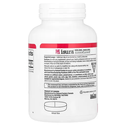 Кальций цитрат 350 мг Calcium Citrate Natural Factors 90 таблеток - фото 3