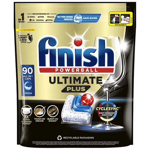 Засіб для миття посуду Finish Ultimate Plus All in 1 зі Свіжим ароматом 90 таблеток