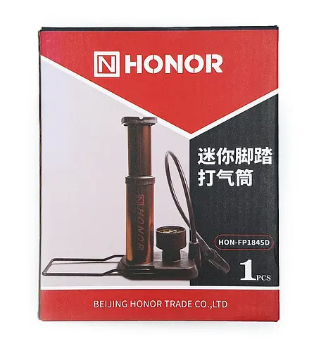Насос велосипедный Honor FP1845D с манометром золотой/хром (G0000469) - фото 4