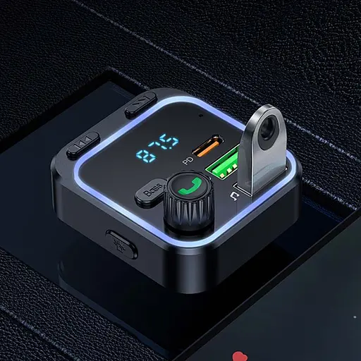 АЗП FM модулятор Borofone BC53 Highway PD20W+QC3.0 (2USB-A/1C) Black - фото 7