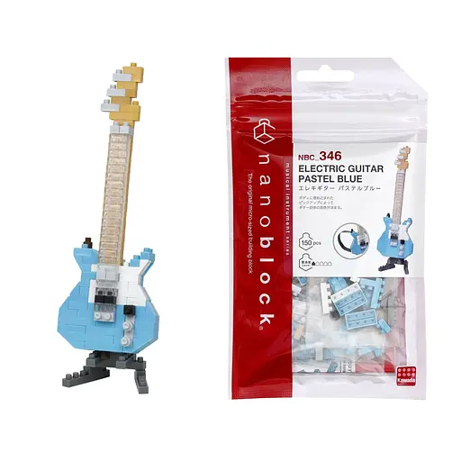 Конструктор Nаnoblock Голубая электрогитара 150 элементов (124125) - фото 3