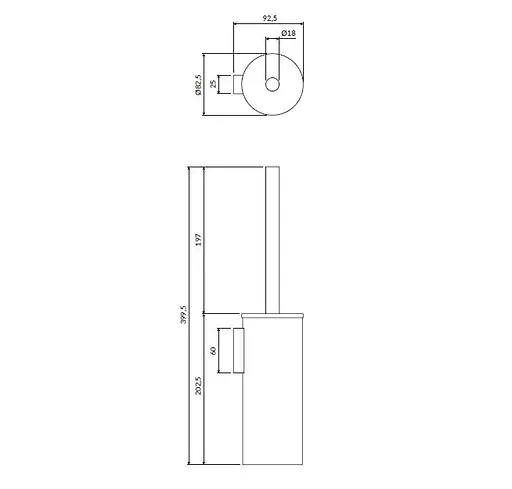 Йоршик для унітазу Omnires Modern Project brushed brass MP60621BSB, Золотий - фото 2