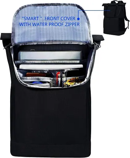 Офисный рюкзак с отделением для ноутбука 15,6 Roll Top черный Kroser sum0028812 - фото 4