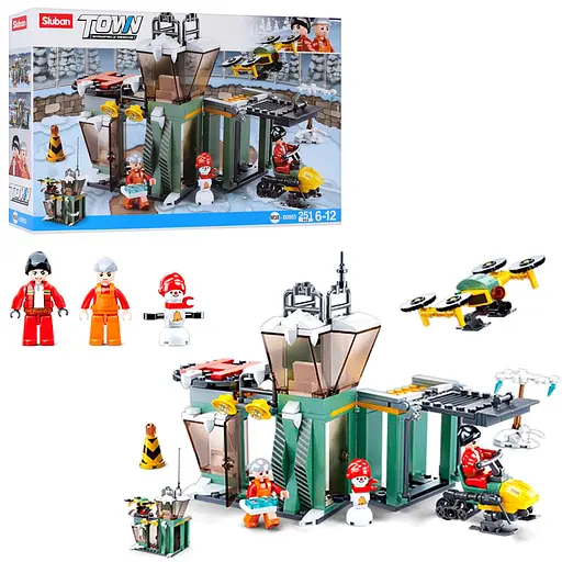 Конструктор детский SLUBAN Спасательная база, M38-B0953, 251 деталь, фигурки персонажей