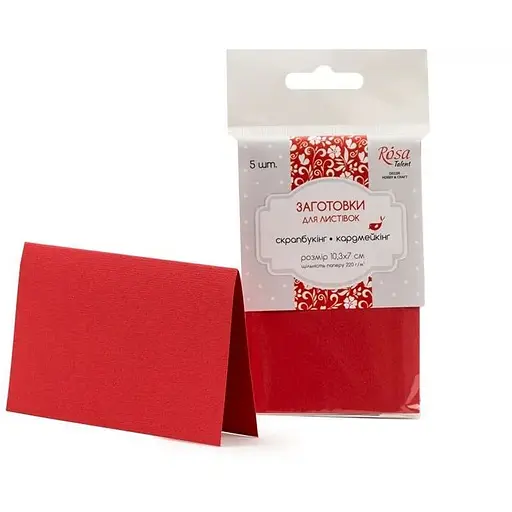 Набор листовочных заготовок 5 шт 10.3×7 см №7 фуксия 220г/м² Rosa Talent - фото 1