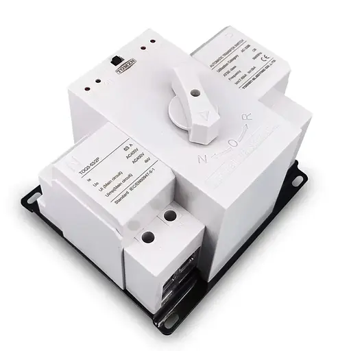 Моторизованный автоматический переключатель ввода резерва Tomzn TOQ3-63/2P 2 полюса 63 Ампер - фото 5