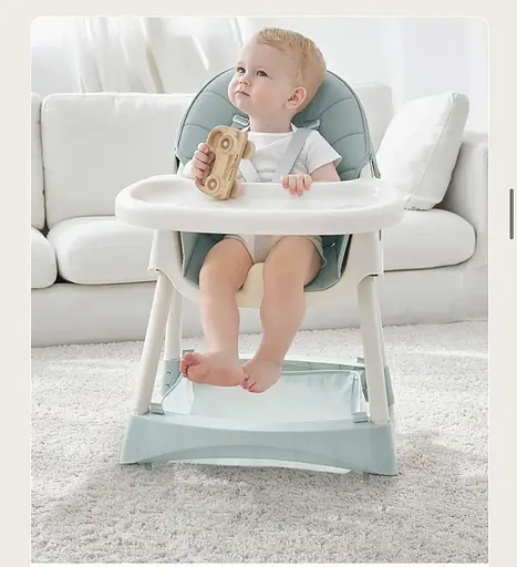 Стульчик для кормления + кресло-качалка 2в1 Оливковый цвет - фото 3