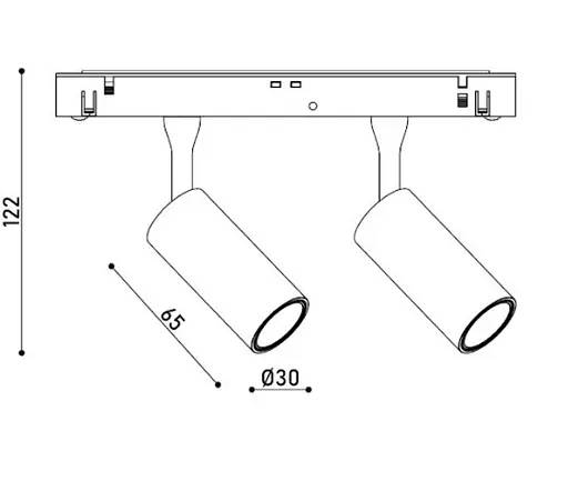 Світильник магнітний трековий Kloodi KDMG-SPOT30 2x3W 3K GD - фото 3