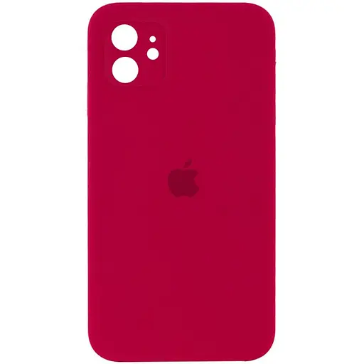 Чохол Epik Silicone Case Square Full Camera Protective AA для Apple iPhone 11, 6.1 Червоний/Rose Red - фото 1