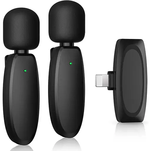 Бездротовий мікрофон BALORIZ для iPhone iPad, комплект Vlog, TikTok, Live, Facebook, YouTube, інтерв'ю та запис, без програми