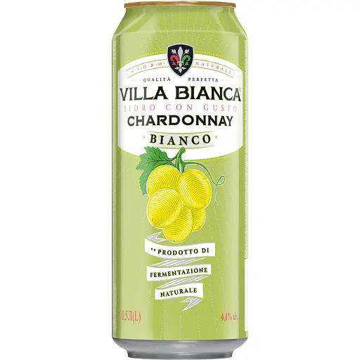 Сидр Villa Bianca con gusto Chardonnay Bianco 4.4% 0.5 л ж/б