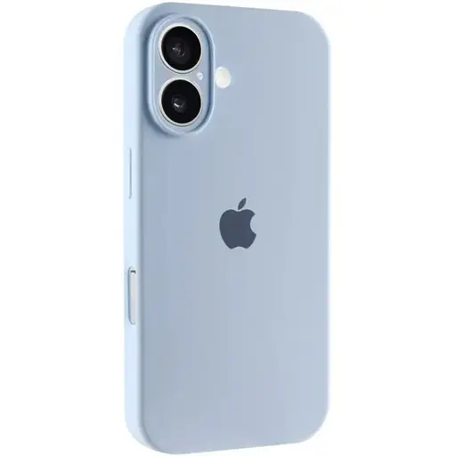 Чехол Epik Silicone Case Full Camera Protective (AA) для Apple iPhone 16 (6.1) Голубой/Sweet Blue - фото 1