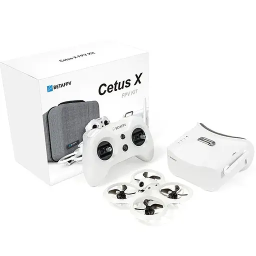 Квадрокоптер BETAFPV Cetus X FPV Kit с FPV-очками, 4 аккумуляторами, пультом и кейсом, до 80 м, до 5 мин - фото 2