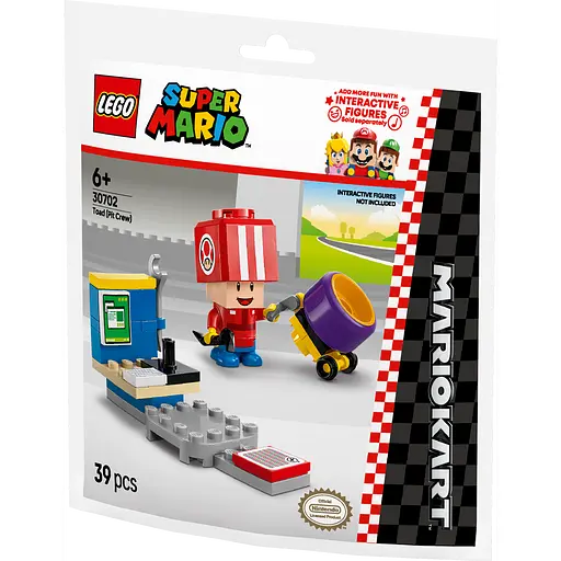 Конструктор LEGO Super Mario Mario Kart Toad (Pit Crew) 39 деталей (30702) - фото 3