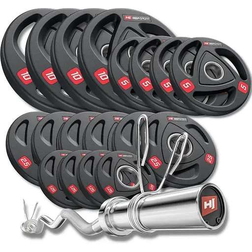 Набор олимпийский Hop-Sport PRO 90кг с W-образным грифом