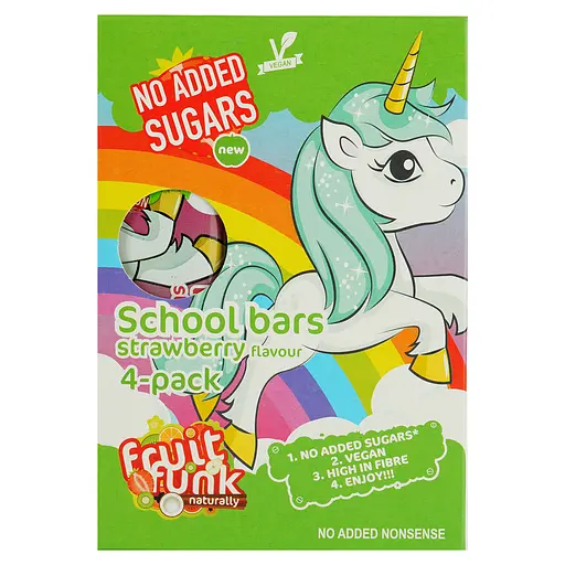 Батончик Fruit Funk Unicorn Полуничний 80 г (4 шт. х 20 г)