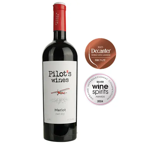 Вино Pilot’s Wines Merlot красное сухое 0.75 л - фото 2