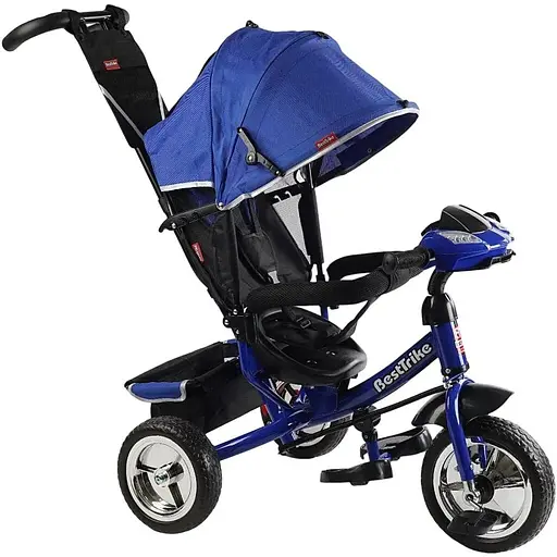 Велосипед трехколесный Best Trike 68-640 с музыкальной фарой и USB синий