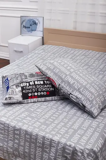 Комплект постільної білизни Moon&Star King Size 220x240 наволочки 2х50х70 New York Бязь Gold Люкс - фото 6