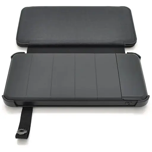 Power bank 12000 mAh Solar, Input:5V/1A(microUSB), Output:5V/2,1А(2хUSB), rubberized case, Black, BOX