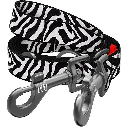 Повідець-перестібка для собак Waudog Nylon Зебра М,Ш 20 мм Дов 300 см - фото 3