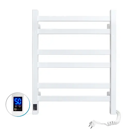 Электрический полотенцесушитель Navin Авангард 480x600 Sensor правосторонний с таймером, белый 12-028053-4860, Белый матовый, Правое, Электронный - фото 5