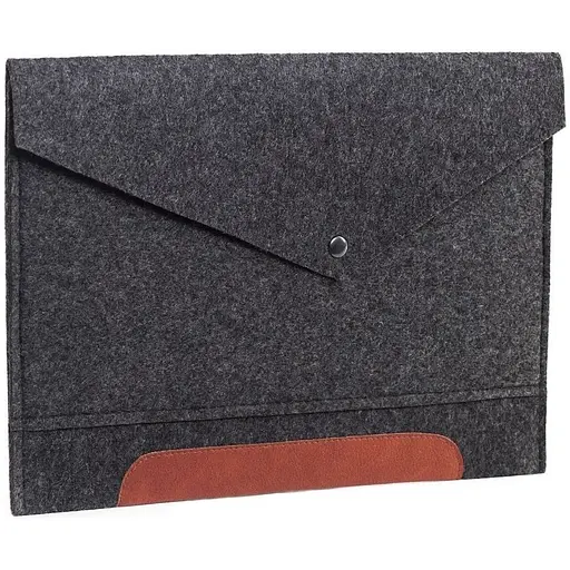Фетровий чохол-конверт для Macbook 14" (GM11) чорний - фото 1