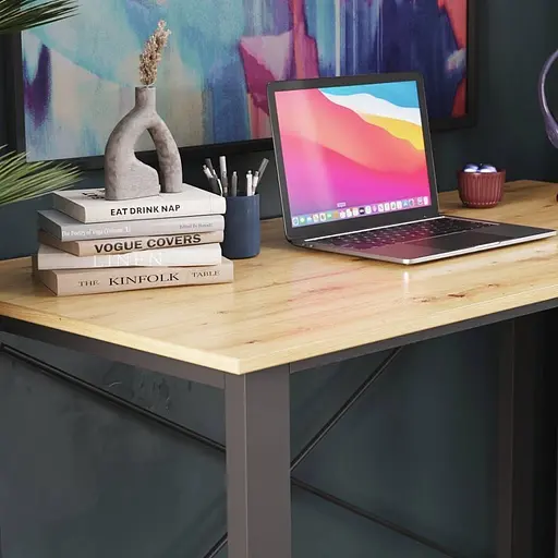 Письмовий стіл Ferrum-decor Драйв 750x1200x700 Чорний метал ДСП Дуб Артізан 16 мм (FRD-103176) - фото 2