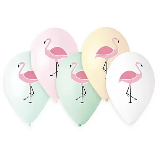 Шарик воздушный латексный с принтом 30 см (25) Фламинго, IDEA7-PB-54 - фото 4