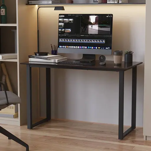 Стол письменный Кнап 2 Ferrum-decor 750x1200x700 Черный металл ДСП Венге Магия 16 мм (FRD-106420)