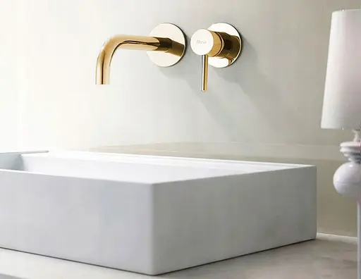 Смеситель для умывальника Rea Lungo gold золотой скрытого монтаж REA-B8559 Золотой - фото 3