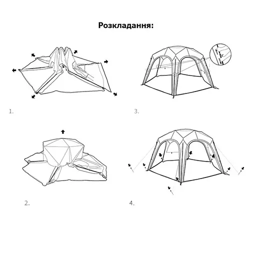 Тент для кемпінгу Naturehike CNK230WS014 (4.6х4.0м) Бежевий - фото 3
